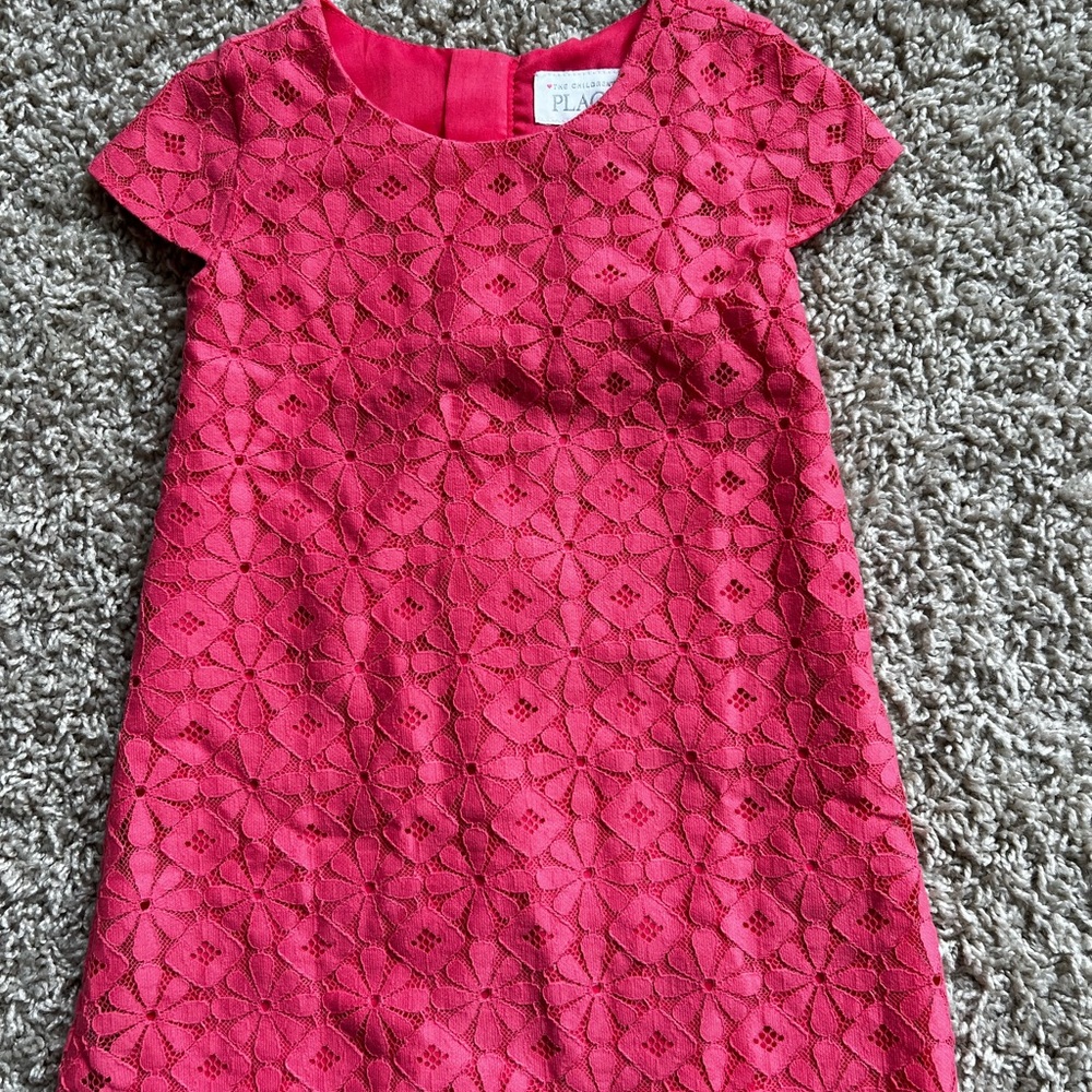 Pink Lace dress with zipper at the back